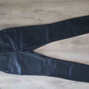 Eileen Fisher Black Waxed Skinny Jeans Size 4